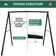 Metal A-frame Stand for Single Swing