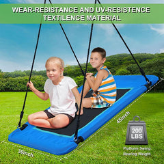 Metal A-Frame Kids Swing Set Backyard Playground Outdoor Activity With 3 Seats