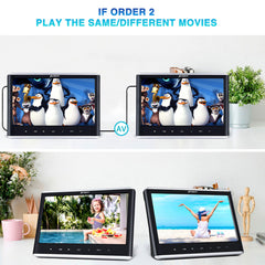 12" Car DVD Player with HDMI Input & Headphone & Mounting Bracket, Support Sync Screen Last Memory Region Free