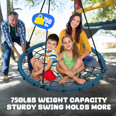 Klokick 700lbs Spider Web Swing Set, 40" Saucer Tree Swing for Kids