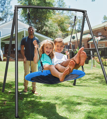 KloKick 440lbs Metal Swing Sets with 40" Saucer Tree Swing and Heavy Duty Swing Stand