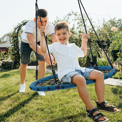 Klokick 700lbs Spider Web Swing Set, 40" Saucer Tree Swing for Kids