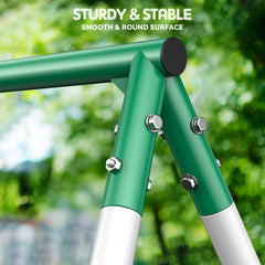 KloKick Heavy-Duty Metal Swing Set for Backyard