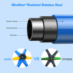 KloKick 10ft Playground Climbers Dome - Kids Jungle Gym with Monkey Bars & Swing, 800lb Capacity, Rust-Resistant