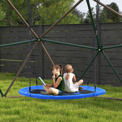 KloKick 60" Extra Large Tree Swing for Kids & Adults - 900D Oxford Waterproof Saucer Swing with 2 Hanging Straps, Blue