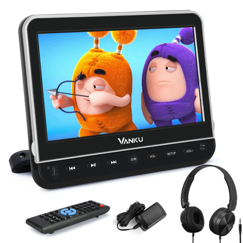 Pumpkin 10.1 Inches 1080P Car DVD Player Break-Point Memory Function with Headphone