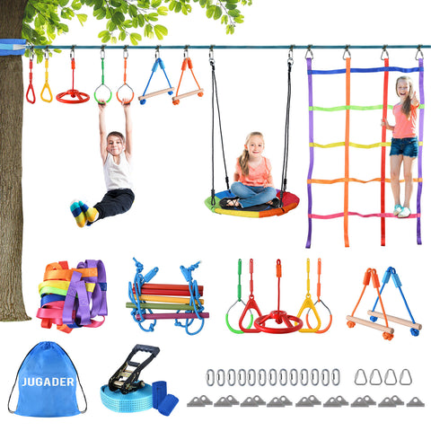 Ninja Warrior Obstacle Course Kids  Ninja Warrior Obstacle Kit - Hanging  50ft Rope - Aliexpress