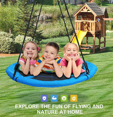 outdoor saucer swing for kids
