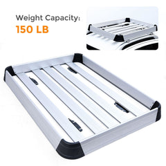Pumpkin Roof Rack, 55" x 39" Waterproof 150LB Capacity Rooftop Cargo Carrier for SUV Cars with Locks