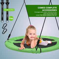 Klokick Outdoor Saucer Tree Swing Set with 40 inch 