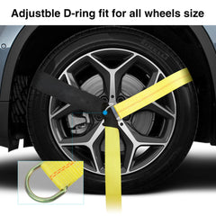2''x 36'',2''x 12''Axle Straps Car Trailer Hauler Ratchet Tie Down Strap, 10 Pcs