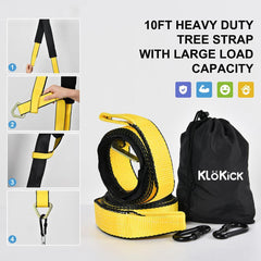 KloKick 40" 1000lbs Textilene Fabric Heavy Duty Saucer Swing 