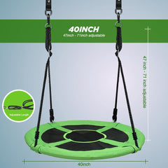 Klokick Outdoor Saucer Tree Swing Set with 40 inch 