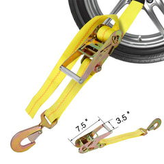 2''x 36'',2''x 12''Axle Straps Car Trailer Hauler Ratchet Tie Down Strap, 10 Pcs