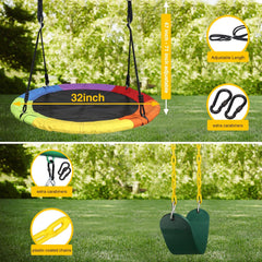 Saucer Swing + EVA Swing Set With Frame - klokick