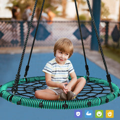 40" Spider Web Swing Kids Round Web Swing Tree Swing Backyard Playground