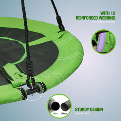 Klokick Outdoor Saucer Tree Swing Set with 40 inch 