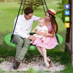 Klokick Outdoor Saucer Tree Swing Set with 40 inch 