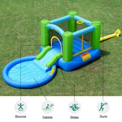 Inflatable Bounce House With Slide, Pool