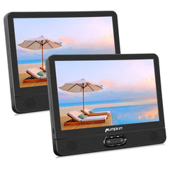 Pumpkin 12'' Dual Screen Portable DVD Player for Car, Last Memory , Supports USB/SD Card