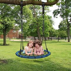 40" Spider Web Saucer Tree Swing for Kids Adults Backyard Playfun Wear Resistant