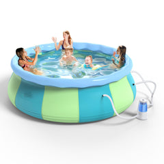 Klokick 12' x 30'' Above Gound Pool with 1000 GPH Pool Pump for 6 Kids & Adults