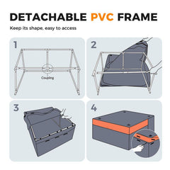 Pumpkin 27 Cubic Feet Truck Bed Cargo Bag Waterproof with PVC Frame 840D PVC Cloth