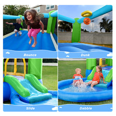 Inflatable Bounce House With Slide, Pool
