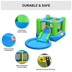 Inflatable Bounce House With Slide, Pool