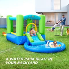 Inflatable Bounce House With Slide, Pool