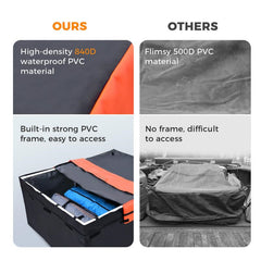 Pumpkin 27 Cubic Feet Truck Bed Cargo Bag Waterproof with PVC Frame 840D PVC Cloth
