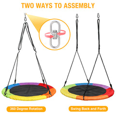 700lb 40 Inch 900D Oxford Waterproof Fabric Saucer Tree Swing