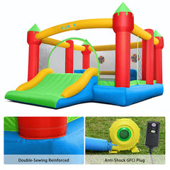 KLOKICK 15'x 12' 840D Large Bounce House Oxford Inflatable Bouncers for 6 Kids with Blower & Slide for 3-10 Years