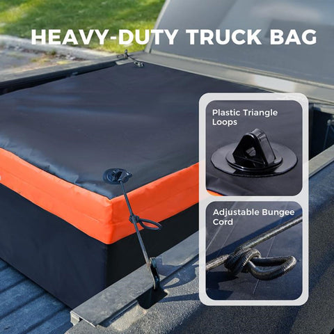 Pumpkin 27 Cubic Feet Truck Bed Cargo Bag Waterproof with PVC Frame 840D PVC Cloth