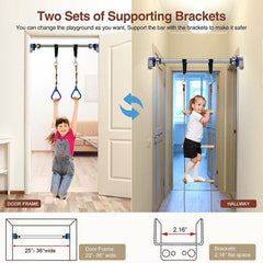 Kids Indoor Climber In Doorway Jungle Gym Iron Bar Deluxe Kids