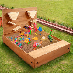 4ft*4ft Kids Wooden Sandbox for 2-3 children