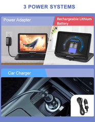 16 Inch Portable DVD Player with Free Bag, HDMI Input, 1080HD Sync Screen AV in & Out, 5000mAh Rechargeable Battery, Region Free, Last Memory Function