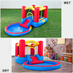 Inflatable Bounce House With Slide, Pool