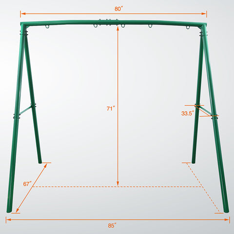 Metal A-frame Stand for Double Swing