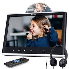 12" Car DVD Player with HDMI Input & Headphone & Mounting Bracket, Support Sync Screen Last Memory Region Free