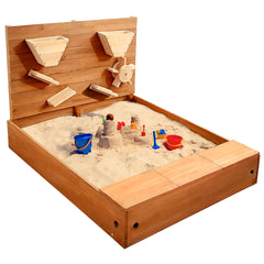4ft*4ft Kids Wooden Sandbox for 2-3 children