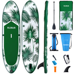KLOKICK 11FT Inflatable Stand Up Paddle Board 6" Thick with Complete Accessories
