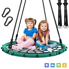 40" Spider Web Swing Kids Round Web Swing Tree Swing Backyard Playground