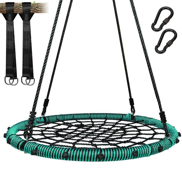 klokick outdoor spider web swing