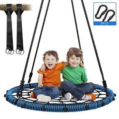 Outdoor 40" Saucer Chair Spider Web Tree Swing with all Accessories