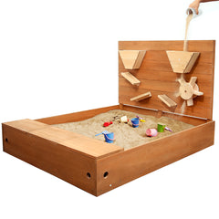 4ft*4ft Kids Wooden Sandbox for 2-3 children