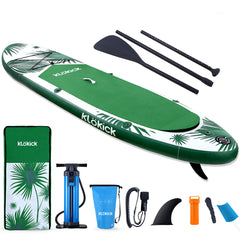 KLOKICK 11FT Inflatable Stand Up Paddle Board 6" Thick with Complete Accessories