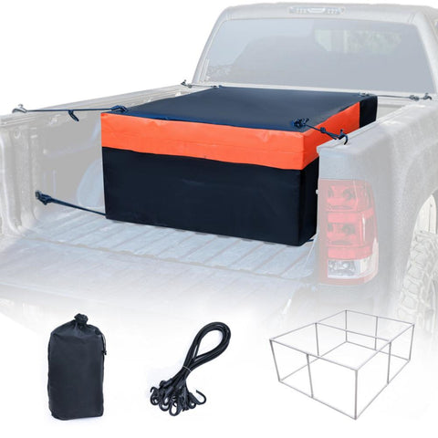 Pumpkin 27 Cubic Feet Truck Bed Cargo Bag Waterproof with PVC Frame 840D PVC Cloth