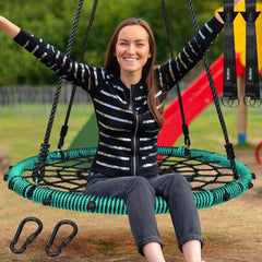 40" Spider Web Swing Kids Round Web Swing Tree Swing Backyard Playground