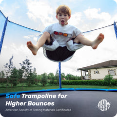 KLOKICK 12ft Trampoline for Kids with Enclosure Net, Detachable Canopy, Galvanized Ladder
